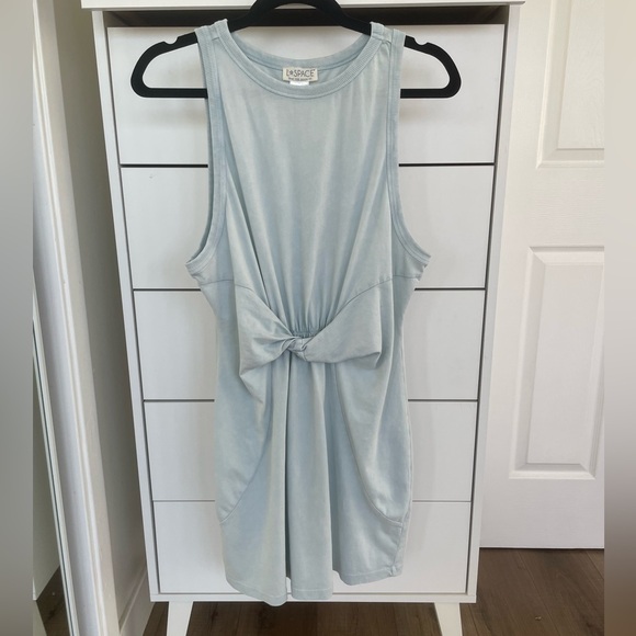 L*SPACE Seaview Mini Dress - Sky Blue |sz Medium | Sleeveless Beach Coverup - Picture 3 of 12